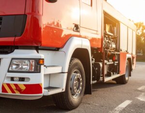 Modern fire fighting truck in city - Fire Buyer