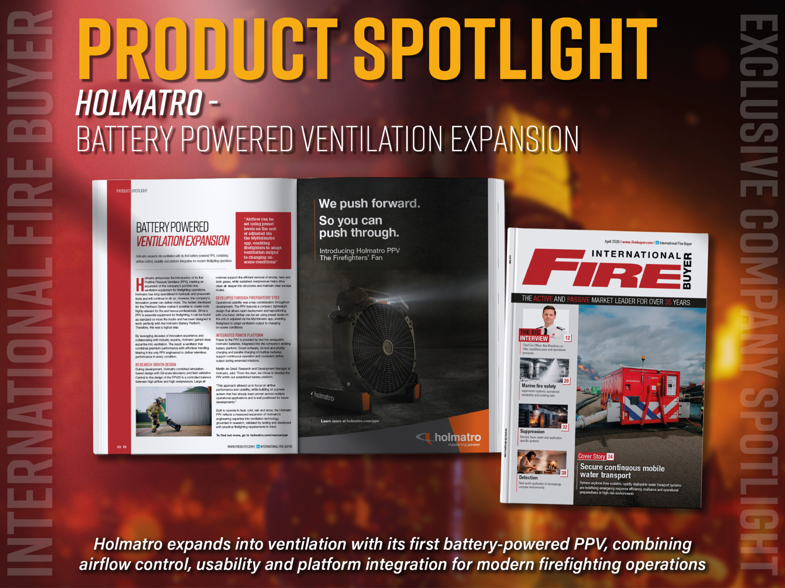 Holmatro has announced the introduction of its first Positive Pressure Ventilator (PPV). Firebuyer.com